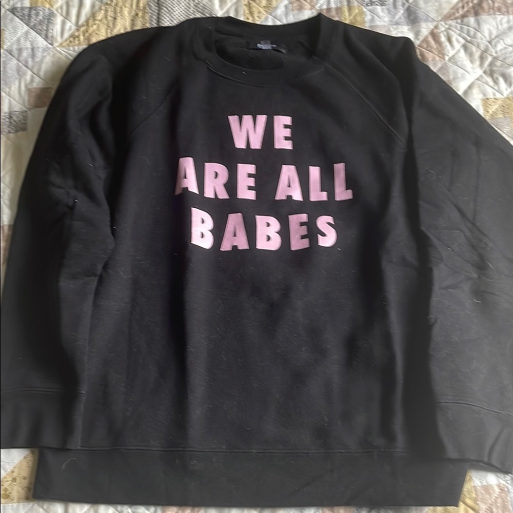 Brunette The Label Black Textured Sweatshirt